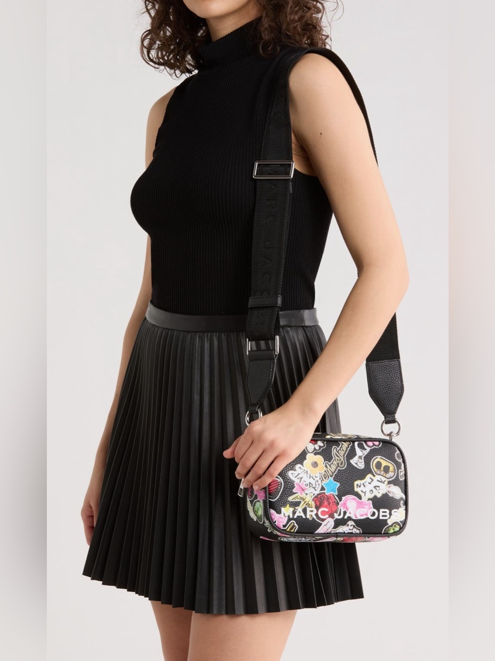 NWT🐭Marc Jacobs Sticker Bold Flash Camera Bag Crossbody Black y2k Gifts - Picture 3 of 9
